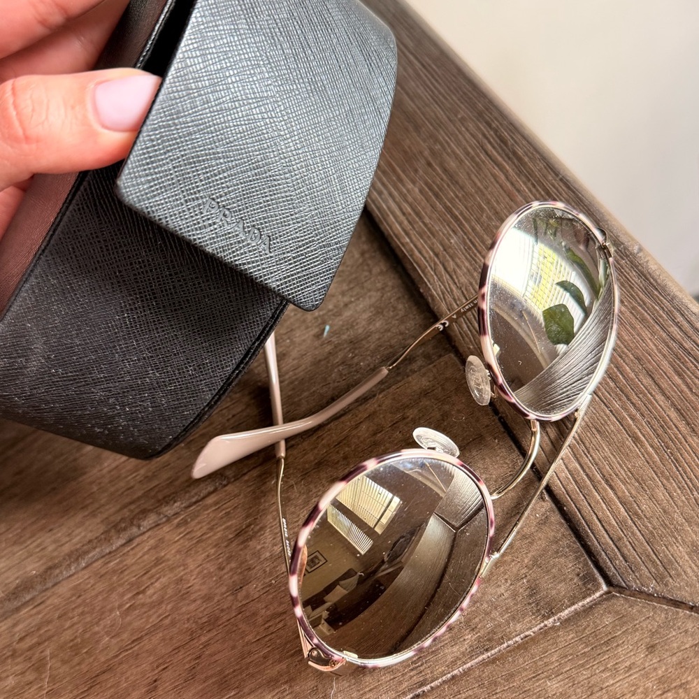 Prada Women's Sunglasses in Gold and Silver